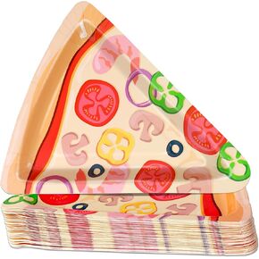 50pcs Pizza Party Paper Paper Plates Pizza Pistrill Party Decorations Pizzas Pizzas أدوات المائدة الأدوات المائدة مجموعة Pizzas Pizzas Plate in Saudi Arabia