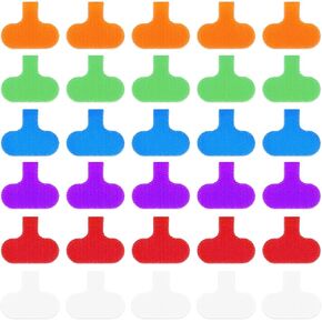 30 PCS ملصقات كبلات متعددة الألوان ، 6 ألوان اكتب على سلك سلك علامات سلكية إلكترونية إدارة الكبلات القابلة للكتابة علامات الحبل in Kuwait