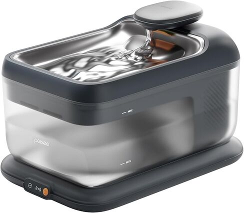Cordless Pet Water Fountain, Automatic Cat Water Founatin Battery Operated, 4.5L with Stainless Steel Tray for Cats Dogs Multiple Pets Indoor, Wirelss Water Pump and Ultra-Quiet S7 Air Grey in Kuwait
