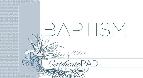 Baptism Certificates, Pad of 25 in Saudi Arabia