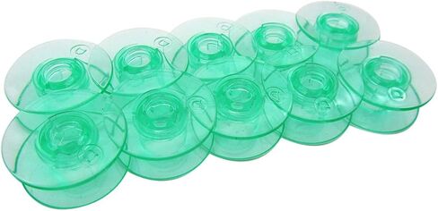 #4123078-45 Clear Green Bobbins （Without Thread Hole) Compatible with Viking Husqvarna Group 5 6 7 & White 5811, 5823, 5839, 7700, 9800 Home Sewing (10 PCS) in Saudi Arabia