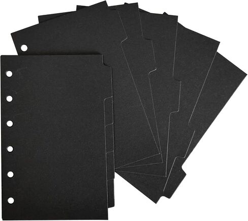 DY.2EN A7 BINDER DISIDERS لـ 6 ثقوب رنين ، 1/5 علامات التبويب ، حزمة من مجموعتين (10pcstotal) ، ورقة سوداء قوية ، لمكتب المدرسة. in Kuwait