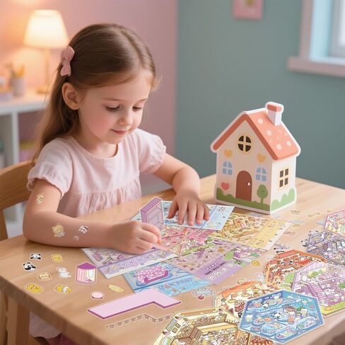10 مجموعات مشهد ملصق ثلاثي الأبعاد ، علاج الملصقات DIY ، ملصقات Kawaii ثلاثية الأبعاد للبالغين فتيات الأطفال ، بناء ملصقات المشهد الخاصة بك مجموعة مريحة غرفة صغيرة لطيفة المنزل ، الإغاثة مرور الوقت in Kuwait