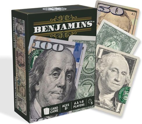 Benjamins Cash Cards – Money-Themed Card Games for Adults, Teens & Families, Fast-Paced Strategy Card Games for Parties, Entertaining & Fun Games for Family Night. Play with Money. in Saudi Arabia