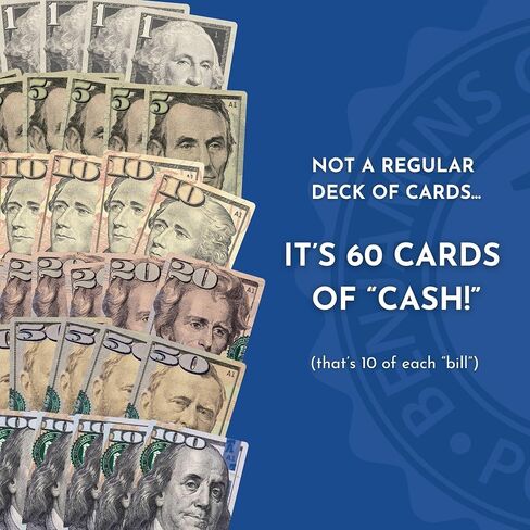 Benjamins Cash Cards – Money-Themed Card Games for Adults, Teens & Families, Fast-Paced Strategy Card Games for Parties, Entertaining & Fun Games for Family Night. Play with Money. in Saudi Arabia