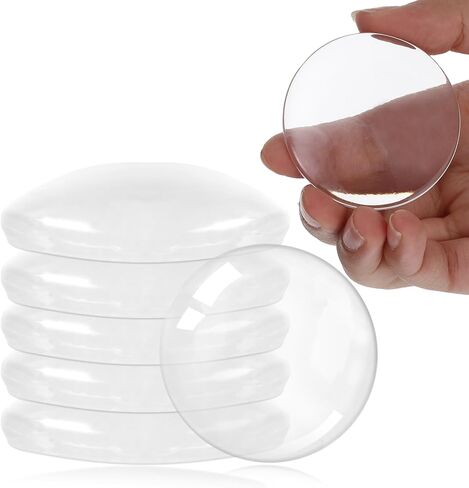 6 Pcs Clear Door Stoppers for Wall Protector, 2" Door Handle Stopper Clear Rubber Doors Knob Round Wall Shield Cushion Quiet Doors Bumper for Walls with Strong Back Adhesive in Saudi Arabia