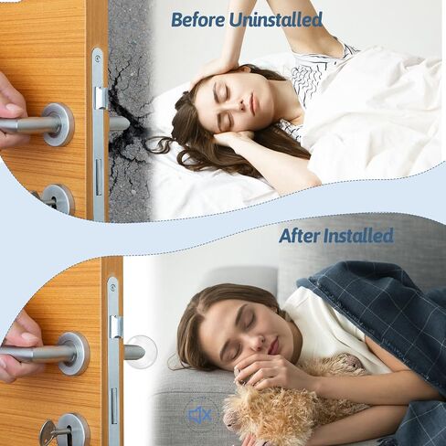 6 Pcs Clear Door Stoppers for Wall Protector, 2" Door Handle Stopper Clear Rubber Doors Knob Round Wall Shield Cushion Quiet Doors Bumper for Walls with Strong Back Adhesive in Saudi Arabia