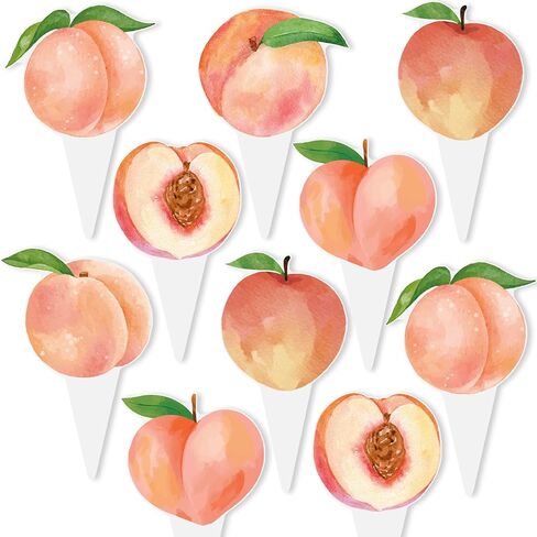 Peach Cupcake Toppers Peach Birthday Party Decorations 48pcs Peach Cupcake يختار الخوخ الحلو ثمار الديكور لأحد اللوازم الحلوة in Saudi Arabia