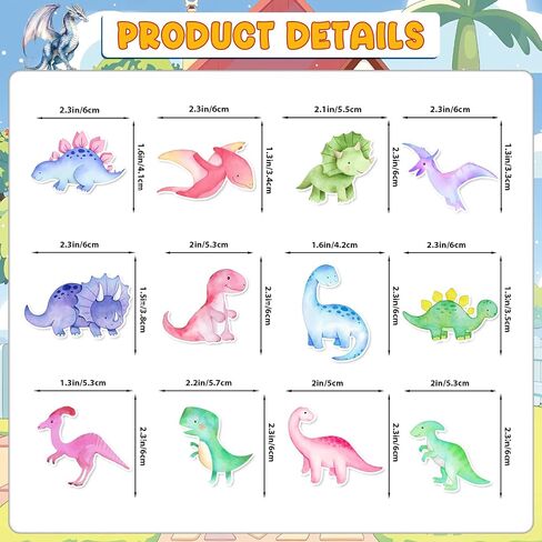 36 PCS Dinosaur Cupcake Toppers - Girl Dinosaur Party Decorations Pink Dinosaur Decorations Dino Dino Cupcake Toppers in Saudi Arabia