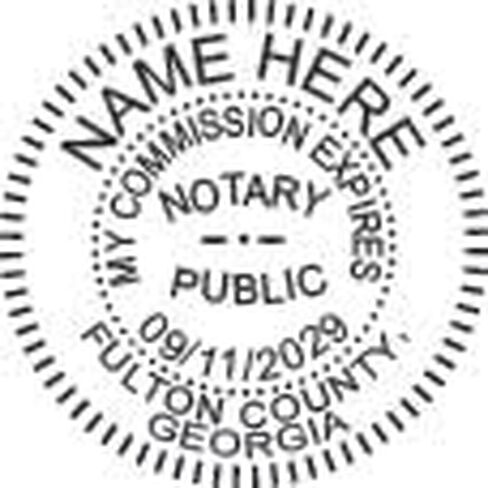 Georgia Notary Seal Embosser Bundle with Round Self Inking Stamp | (Purple, 2-Items) in Saudi Arabia