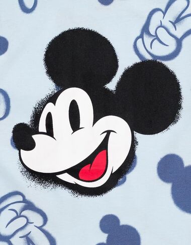 تي شيرت بأكمام قصيرة Disney Mickey Mouse للأطفال الصغار من 3 قطع باللون الأصفر/الأحمر/الأزرق 5T in Kuwait