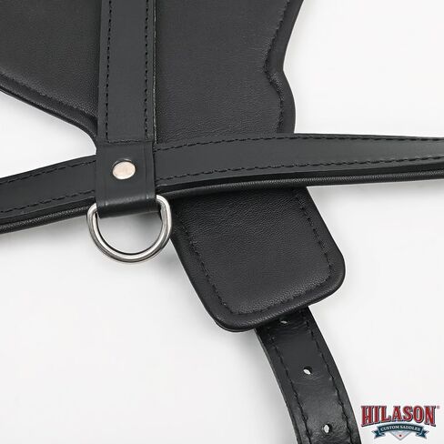HILASON Black Medium Leather Dog Harness Padded Genuine Matching Leash Medium Black | Dog Harness | Dog Leash | Leather Dog Leash | Dog Walking Harness | Dog Harness with Leash | Dog Leash Harness in Saudi Arabia