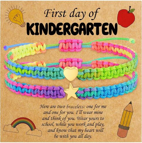 C-leen Back to School Supplies, First Day of Kindergarten Preschool Colorful Beaded Bracelets for Mommy and Me Back to School Stuff Gifts in Kuwait