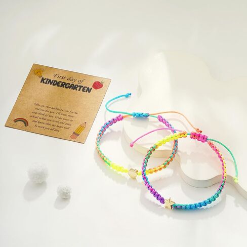 C-leen Back to School Supplies, First Day of Kindergarten Preschool Colorful Beaded Bracelets for Mommy and Me Back to School Stuff Gifts in Kuwait