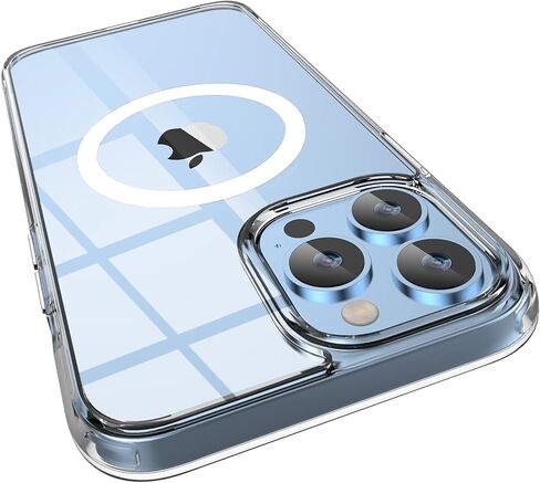 حافظة مغناطيسية من Mgnaooi لهاتف iPhone 14 Pro [تم اختبار السقوط بدرجة MIL ومتوافقة مع MagSafe] ظهر شفاف غير لامع مع مفاتيح من سبائك الألومنيوم، حافظة هاتف 14 Pro مقاومة للصدمات مقاس 6.1 بوصة، أسود in Kuwait