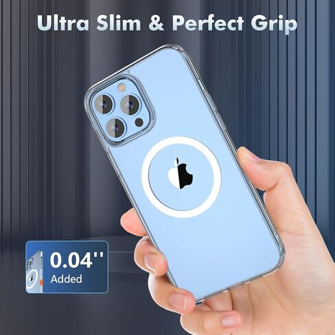 حافظة مغناطيسية من Mgnaooi لهاتف iPhone 14 Pro [تم اختبار السقوط بدرجة MIL ومتوافقة مع MagSafe] ظهر شفاف غير لامع مع مفاتيح من سبائك الألومنيوم، حافظة هاتف 14 Pro مقاومة للصدمات مقاس 6.1 بوصة، أسود in Kuwait