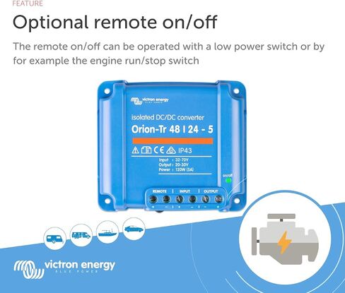 Victron Energy Orion-Tr IP43 24/48-Volt 8.5 amp 400-Watt Isolated DC-DC Converter in Saudi Arabia
