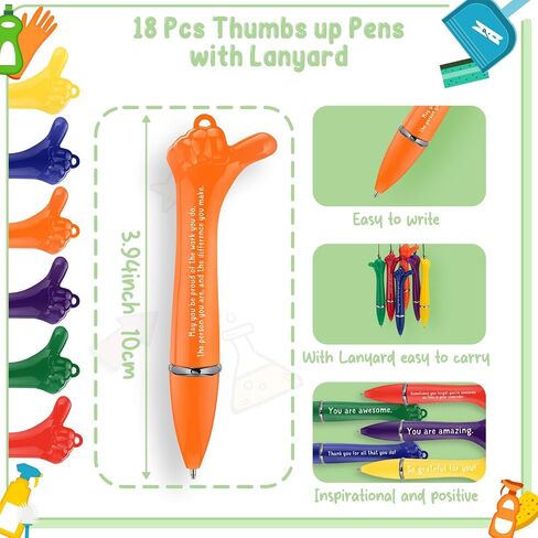 Housekeeping Appreciation Gift Thumbs up Pens with Lanyard Cleaning Keychains Thank You Greeting Cards in Saudi Arabia