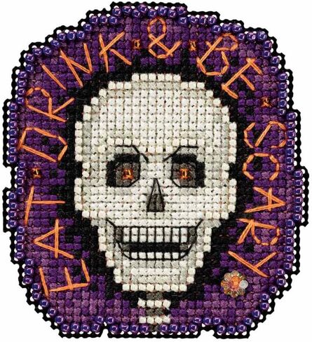 Be Scary Beaded Counted Cross Stitch Ornament Kit Mill Hill 2017 Autumn Harvest MH181725 in Saudi Arabia