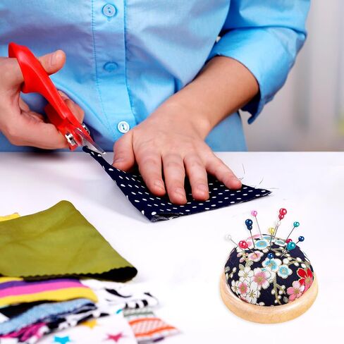وسائد 2 قطعة للخياطة دبوس ، قاعدة خشبية الإبرة pincushions يابانية على الطراز الأزهار حاملي الإبرة اللطيف مستدير على شكل مستدير للحرف اليومية الخياطة اليدوية أو اللحف الأبيض والبحرية in Saudi Arabia