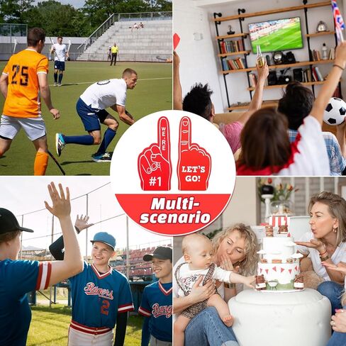 18PCS MINI FOAM FINGERS Baseball Fan Fani Mini Foam Feam ، Football Party Forms نحن #1 لوازم الحفلات الرياضية لمشجعي الأحداث الرياضية لكرة السلة لكرة السلة (RED) in Kuwait