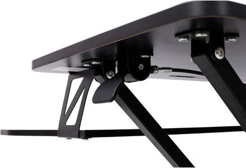 32 "ارتفاع محطة العمل المكتبية القابلة للتعديل - الجلوس إلى موقف مكتب الكمبيوتر المحمول ومحطة عمل الكمبيوتر المحمول مع صينية لوحة مفاتيح واسعة ، منصة مراقبة مزدوجة ، 44 رطلاً ، سوداء ، أسود in Saudi Arabia
