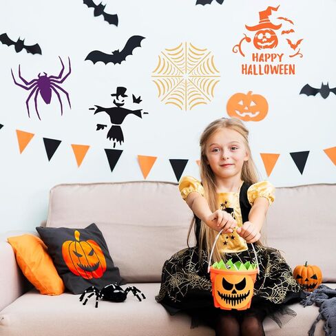 7.9 بوصة من الإستنسل الهالوين للطلاء ، 12 جهاز كمبيوتر الشخصي القابل لإعادة الاستخدام هالوين موضوع الرسم الرسم in Kuwait