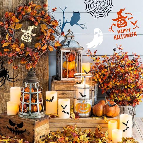 7.9 بوصة من الإستنسل الهالوين للطلاء ، 12 جهاز كمبيوتر الشخصي القابل لإعادة الاستخدام هالوين موضوع الرسم الرسم in Kuwait