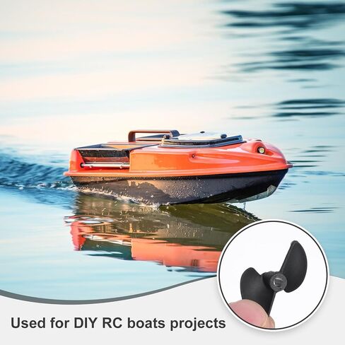 Meccanixity 3pcs Rc Boat Propeller ، 2 شفرات مراوح 3.17 مم حفرة DIA 30MM OD 1.4MM PITTE CCW مروحة الدوران في اتجاه عقارب الساعة لقارب RC ، طراز DIY Ship ، Black in Saudi Arabia