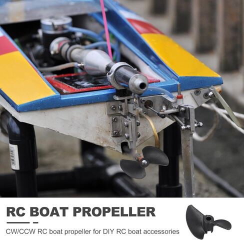 Meccanixity 3pcs Rc Boat Propeller ، 2 شفرات مراوح 3.17 مم حفرة DIA 30MM OD 1.4MM PITTE CCW مروحة الدوران في اتجاه عقارب الساعة لقارب RC ، طراز DIY Ship ، Black in Saudi Arabia