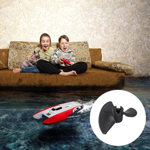Meccanixity 3pcs Rc Boat Propeller ، 2 شفرات مراوح 3.17 مم حفرة DIA 30MM OD 1.4MM PITTE CCW مروحة الدوران في اتجاه عقارب الساعة لقارب RC ، طراز DIY Ship ، Black in Saudi Arabia