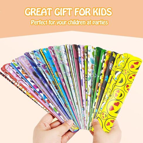 144PCS Slap Bracelets for Kids, Christmas Gifts Colorful Bulk Wristbands with Animals, Galaxy, Dinosaurs, Donut, Party Favors, Classroom Prizes Birthday Exchanging Gifts, Goodies Bag Stuffers Fillers in Saudi Arabia