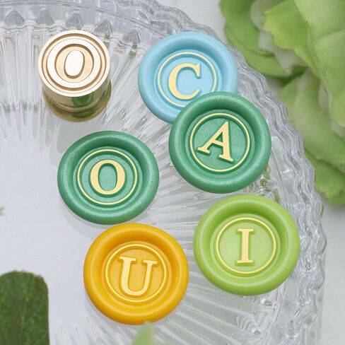 Mini Letter A -Z Wax Seal Seal Kit - 26 PCS ختم شمع الختم الأولي ، ختم أحادي النحاس 0.47 بوصة/12 مم للأظرف أو الدعوات أو هدايا عيد الحب in Kuwait