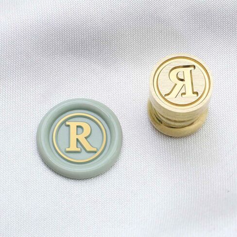 Mini Letter A -Z Wax Seal Seal Kit - 26 PCS ختم شمع الختم الأولي ، ختم أحادي النحاس 0.47 بوصة/12 مم للأظرف أو الدعوات أو هدايا عيد الحب in Kuwait
