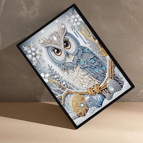 TDFERAN Diamond Painting Notebook A5 Blank Christmas Diamond Painting Notebooks Diamond Art Journals Secret Diary Sketchbook for Adults Sketchbook Cross Stitch Books Owl in Saudi Arabia