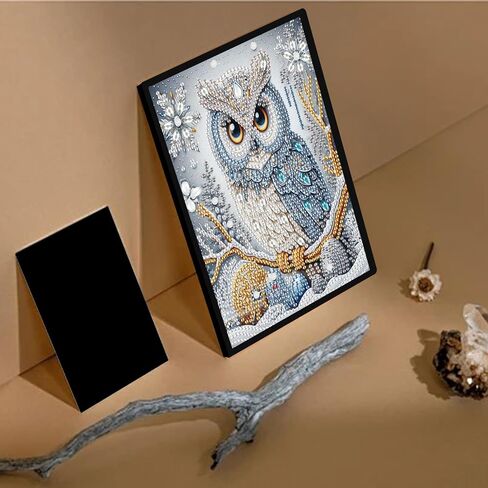 TDFERAN Diamond Painting Notebook A5 Blank Christmas Diamond Painting Notebooks Diamond Art Journals Secret Diary Sketchbook for Adults Sketchbook Cross Stitch Books Owl in Saudi Arabia