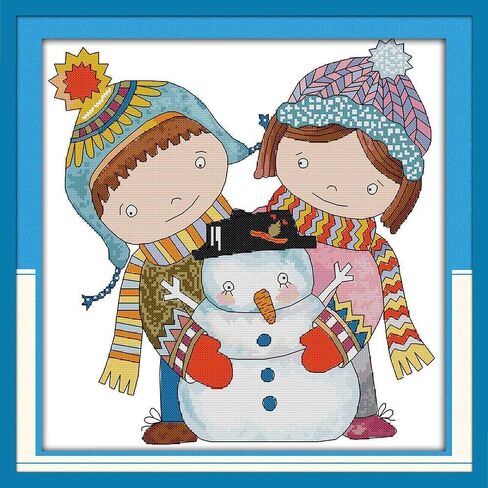 Happy Forever Cross Stitch Kits 11CT Stamped Patterns for Kids and Adults, DIY Preprinted Embroidery kit for Beginner, Christmas Celebration (K991 Merry Christmas, Size 21''x8'') in Kuwait