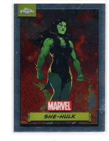 2024 Topps Chrome Marvel Trading Cards Card #11 She-Hulk in Saudi Arabia