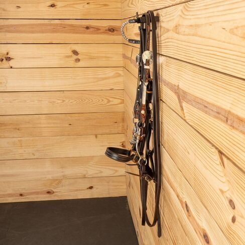 Schneiders Easy-Up Pro Crown-Saver Single Rack | حامل اللجام الحصان | الصلب المقاوم للصدأ | تصميم الدعم التاج | خطاف ومضمن تسمية المعرف | 4.5 "× 3.5" × 3 " in Saudi Arabia