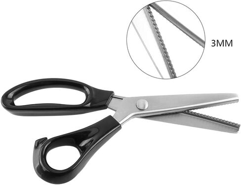 TOPINCN Mini Pinking Dressmaking Pinking Shears Scissors Stainless Steel,Edge 3 5 7mm, Ideal for Fabrics and Crafts (3mm) in Saudi Arabia