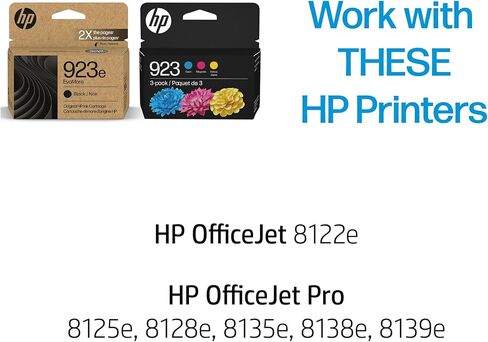 HP 923E EVOMORE Black Original Ink Cartridge (1 pack) و 923 Cyan/Magenta/Yellow Standard Rivel Cartridges (3 pack) bundle in Kuwait
