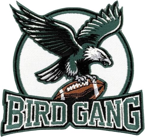 Siam Accs Rugby Fans Philadelphia Bird Gang Patch Patch (White) for American Footban Fan Team Iron on Sew on Patch المطرزة in Saudi Arabia