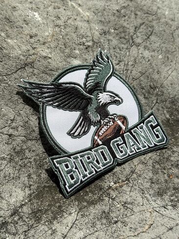 Siam Accs Rugby Fans Philadelphia Bird Gang Patch Patch (White) for American Footban Fan Team Iron on Sew on Patch المطرزة in Saudi Arabia