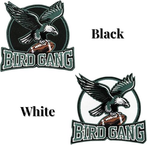 Siam Accs Rugby Fans Philadelphia Bird Gang Patch Patch (White) for American Footban Fan Team Iron on Sew on Patch المطرزة in Saudi Arabia