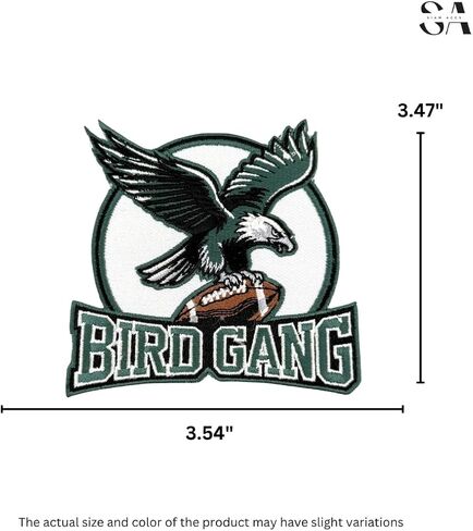 Siam Accs Rugby Fans Philadelphia Bird Gang Patch Patch (White) for American Footban Fan Team Iron on Sew on Patch المطرزة in Saudi Arabia
