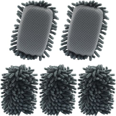 Biaungdo 5 Pack Pack Whatboard Eraser ، Microfiber Shag Dry Eraser for Classroom Supplies ، Office ، Home (Gray) in Saudi Arabia