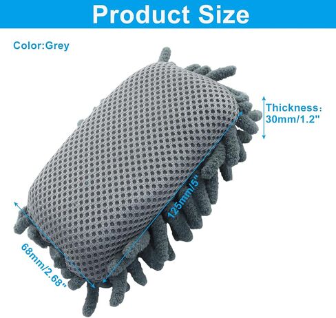 Biaungdo 5 Pack Pack Whatboard Eraser ، Microfiber Shag Dry Eraser for Classroom Supplies ، Office ، Home (Gray) in Saudi Arabia