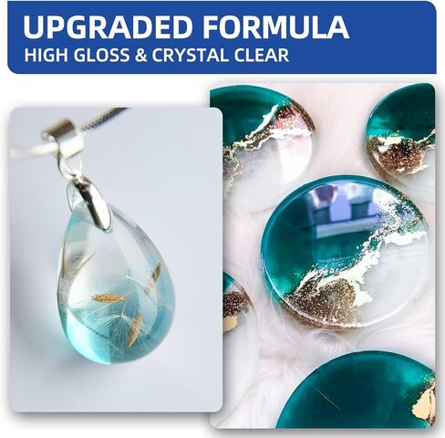 1 Gallon Crystal Clear Epoxy Resin Kit,1:1 Volume Ratio, High Gloss Finish, UV Resistant, Fast Cure, Ideal for Art, Jewelry, Crafting, Tumblers & More - Includes Resin & Hardener in Saudi Arabia