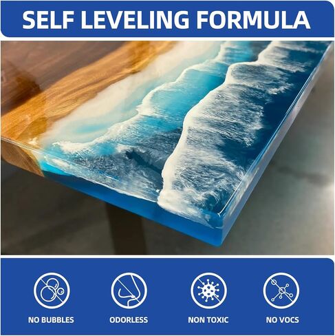 1 Gallon Crystal Clear Epoxy Resin Kit,1:1 Volume Ratio, High Gloss Finish, UV Resistant, Fast Cure, Ideal for Art, Jewelry, Crafting, Tumblers & More - Includes Resin & Hardener in Saudi Arabia