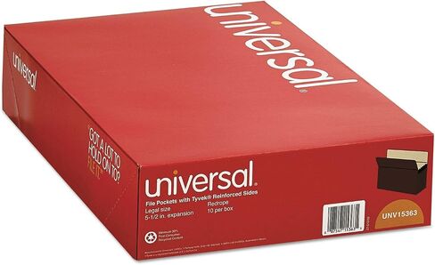 Universal UNV15363T 5.25 in. التوسع الحجم القانوني توسيع جيوب الملفات - redrope (10/box) in Saudi Arabia